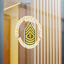 Load image into Gallery viewer, Kiss-Cut Vinyl Decals - Army - Sergeant Major of the Army - SMA - Retired - Flat X 300
