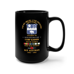 Black Mug 15oz - 2nd Bn (M) 17th Infantry 7th ID - Camp Kaiser Korea - Unchon-Ni X 300