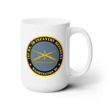 Load image into Gallery viewer, White Ceramic Mug 15oz - Army - 1st Bn 3d Infantry Regiment - Washington DC - The Old Guard w Inf Branch
