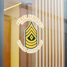 Load image into Gallery viewer, Kiss-Cut Vinyl Decals - Army - First Sergeant - 1SG - Combat Veteran - Flat X 300
