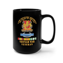 Load image into Gallery viewer, Black Mug 15oz - Army - DUI - 14th Infantry Regiment The right of the line w CIB -  Vn Svc X 3000
