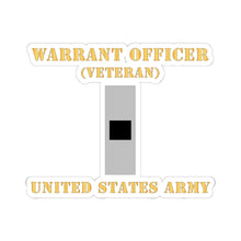 Load image into Gallery viewer, Kiss-Cut Stickers - Army - Warrant Officer - W01 - Veteran - Flat X 300
