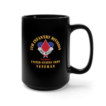 Load image into Gallery viewer, Black Mug 15oz - Army - DUI - 5th Infantry Division - Red Devils - US Army Veteran X 300
