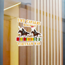 Load image into Gallery viewer, Kiss-Cut Vinyl Decals - Army - 1st Cavalry Regiment - Vietnam War wt 2 Cav Riders and VN SVC X300
