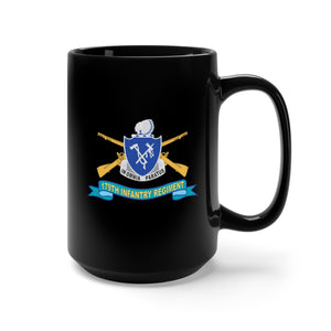 Black Mug 15oz - 179th Infantry Regiment - w Br - DUI - Ribbon X 300