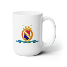 Load image into Gallery viewer, White Ceramic Mug 15oz - Army - 1st Infantry Regiment  w Br - Ribbon
