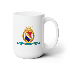 White Ceramic Mug 15oz - Army - 1st Infantry Regiment  w Br - Ribbon