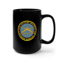 Load image into Gallery viewer, Black Mug 15oz - Army - 25th Infantry Regiment - Jefferson Barracks, MO - Buffalo Soldiers w Inf Branc
