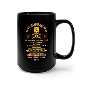 Black Mug 15oz - 1st Bn, 113th Cavalry Regiment, 2nd BCT, 34th ID - Enduring Freedom Combat Veteran x 300