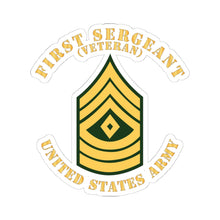 Load image into Gallery viewer, Kiss-Cut Stickers - Army - First Sergeant - 1SG - Veteran - Flat X 300
