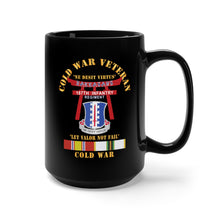 Load image into Gallery viewer, Black Mug 15oz - Army - Cold War Veteran - 187th Infantry Regiment - Torii, Rakkasans, Let Valor Not Fail, English, Latin w COLD SVC X 300
