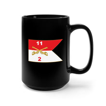 Load image into Gallery viewer, Black Mug 15oz - 2nd Squadron, 11th Armored Cavalry Regiment - Guidon
