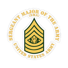 Load image into Gallery viewer, Kiss-Cut Stickers - Army - Sergeant Major of the Army - SMA - Flat X 300
