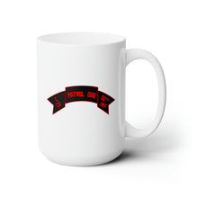 Load image into Gallery viewer, White Ceramic Mug 15oz - Army - C Co 52nd Infantry - Patrol Dog - Scroll wo Txt
