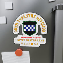 Load image into Gallery viewer, Die-Cut Magnets - Army - SSI - 99th Infantry Division - Checkerboard Division - US Army Veteran X 300
