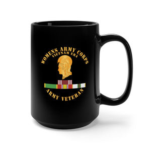 Black Mug 15oz - Womens Army Corps Vietnam Era - w GCMDL- WAC - NDSM - COLD X 300