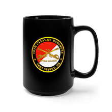 Load image into Gallery viewer, Black Mug 15oz - Army - 10th Cavalry Regiment - Fort Supply, OK - Buffalo Soldiers w Cav Branch
