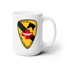 Load image into Gallery viewer, White Ceramic Mug 15oz - Army - Medevac - Door Gunner  - 1st Cavalry - Vietnam wo Txt
