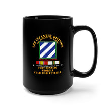 Load image into Gallery viewer, Black Mug 15oz - Army - 3rd ID - Fort Benning GA w Cold War SVC
