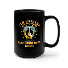 Load image into Gallery viewer, Black Mug 15oz - Army - 4th Squadron 7th Cavalry - Camp Gary Owen Korea X 300
