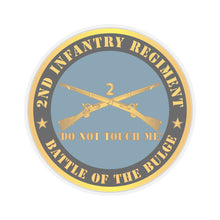 Load image into Gallery viewer, Kiss - Cut Stickers - Army - 2nd  Infantry Regiment Branch - Do Not Touch Me -  Battle of the Bulge  X 300
