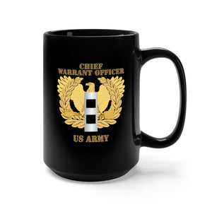 Black Mug 15oz - Emblem - Warrant Officer - CW2 X 300