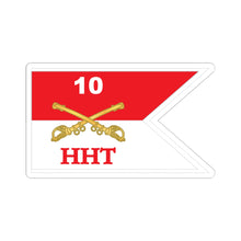 Load image into Gallery viewer, Kiss-Cut Stickers - Army - HHT - 10th Cavalry Guidon w White Boundaries X 300
