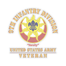 Load image into Gallery viewer, Kiss - Cut Stickers - Army - DUI - 9th Infantry Division - Varsity - US Army Veteran X 300
