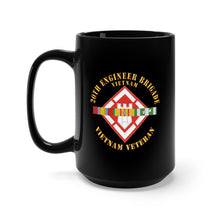 Load image into Gallery viewer, Black Mug 15oz - 20th Engineer Brigade with VIetnam SVC Ribbons X 300
