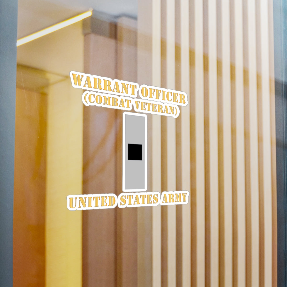 Kiss-Cut Vinyl Decals - Army - Warrant Officer - W01 - Combat Veteran ...