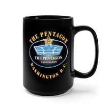 Load image into Gallery viewer, Black Mug 15oz - Army - The Pentagon w GS Branch X 300
