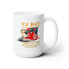 Load image into Gallery viewer, White Ceramic Mug 15oz - Army - VJ Day - Victory Over Japan Day - End WWII in Pacific
