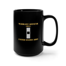 Load image into Gallery viewer, Black Mug 15oz - Army - Warrant Officer - W01 - Flat X 300
