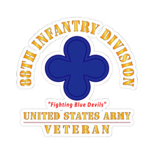 Load image into Gallery viewer, Kiss-Cut Stickers - Army - SSI - 88th Infantry Division - Fighting Blue Devils - US Army Veteran X 300
