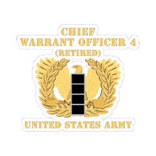 Load image into Gallery viewer, Kiss-Cut Stickers - Army - Chief Warrant Officer - CW04 - Retired - Flat - Eagle and Bar X 300

