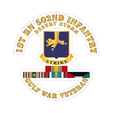 Load image into Gallery viewer, Kiss-Cut Stickers - Army - 1st Bn 502nd Infantry - Desert Storm w Svc
