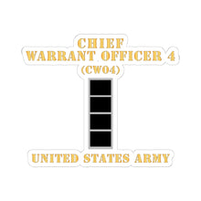 Load image into Gallery viewer, Kiss-Cut Stickers - Army - Chief Warrant Officer 4 - CW04 - Flat - X 300
