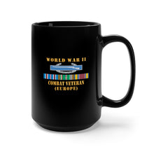 Load image into Gallery viewer, Black Mug 15oz - Army -  World War II SVC Bar  w CIB - Combat Veteran - Europe X 300
