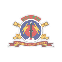 Load image into Gallery viewer, Kiss - Cut Stickers - Army - 56th Field Artillery Command - SSI w Br - Ribbon
