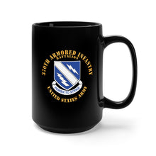 Load image into Gallery viewer, Black Mug 15oz - 370th Armored Infantry Battalion - DUI w Txt X 300
