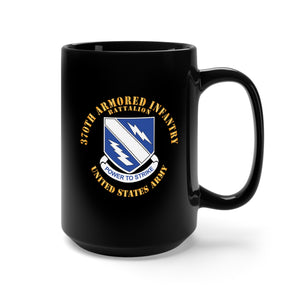 Black Mug 15oz - 370th Armored Infantry Battalion - DUI w Txt X 300