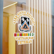 Load image into Gallery viewer, Kiss-Cut Vinyl Decals - Army - 43rd Signal Battalion - Vietnam War Veteran - DUI w VN SVC X 300

