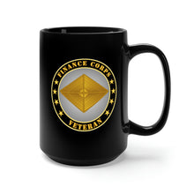 Load image into Gallery viewer, Black Mug 15oz - Army - Finance Corps Veteran
