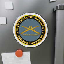 Load image into Gallery viewer, Die-Cut Magnets - 39th Infantry Regiment - Buffalo Soldiers - Fort Clark, TX w Inf Branch
