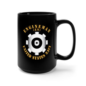 Black Mug 15oz - Navy - Rate - Engineman x 300