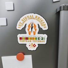 Load image into Gallery viewer, Die-Cut Magnets - Army - 1st Signal Bde DUI - Combat Communicator w VN SVC X 300
