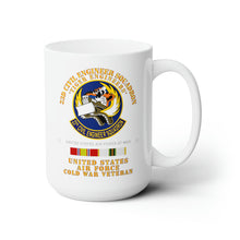 Load image into Gallery viewer, White Ceramic Mug 15oz - USAF - 23d Civil Engineer Squadron - Tiger Engineers - Cold War Vet w COLD SVC
