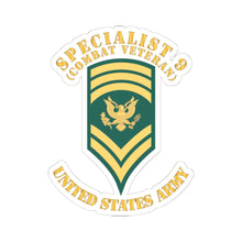 Load image into Gallery viewer, Kiss-Cut Stickers - Army - Enlisted - SPEC 9 - Specialist 9  - Std - Retired X 300
