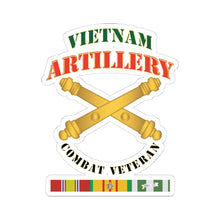 Load image into Gallery viewer, Kiss-Cut Stickers - Army - Artillery - Vietnam - Combat Vet
