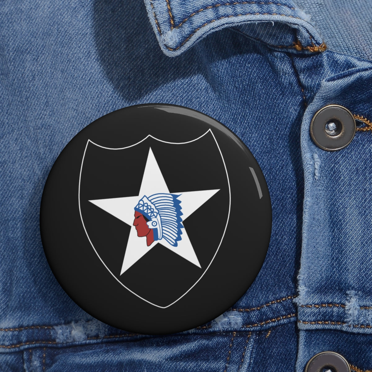 Custom Pin Buttons - SSI - 2nd Infantry Division wo Txt X 300 – MIP ...